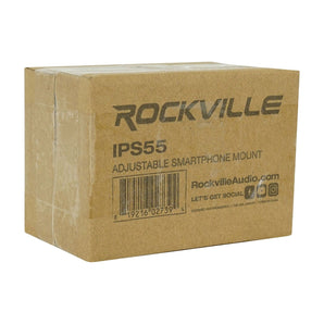 Rockville Microphone Stand w/Hand Clutch+Tripod+360° Swivel Smartphone Mount