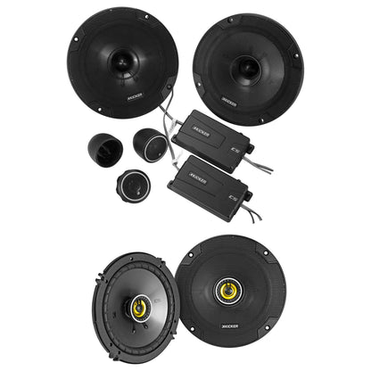 6.5" Component Speaker Set Plus 6.5" Coaxial Speaker Pair