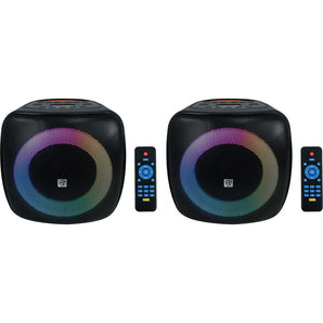 2 Rockville ROCKBOX PRO 6.5" 150w Portable Bluetooth Speakers w/Wireless Linking