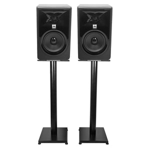 Pair JBL 305P MkII 5" Powered Studio Monitor Monitoring Speakers+29" Stands