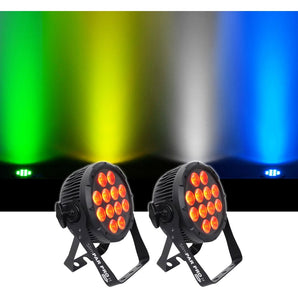 (2) Chauvet DJ SlimPar Pro H USB D-Fi RGBAW+UV LED Par Can Wash Light Fixtures