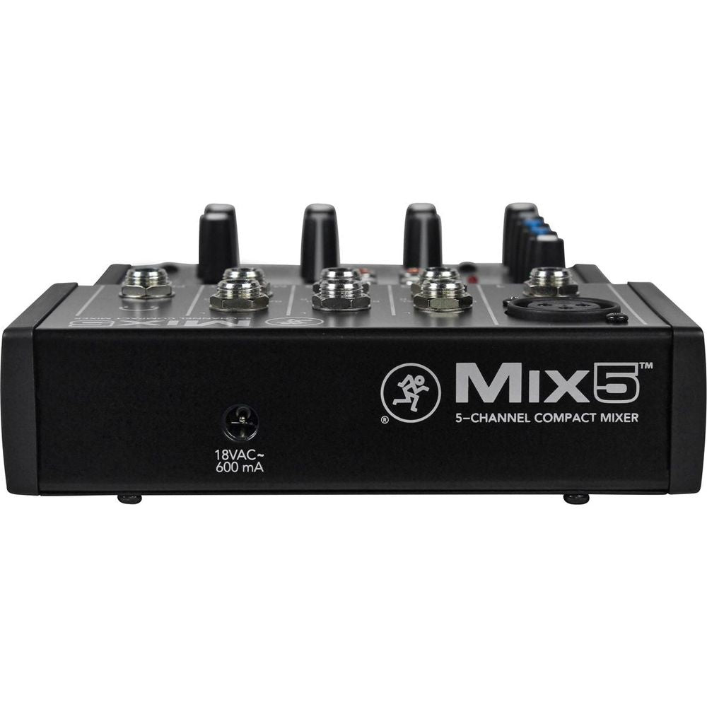 Mix5 Compact 5-Channel PA Mixer+(3) Microphones+(3) XLR Cables