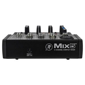 (2) Mackie Thrash215 15" 1300 Watt Powered Active DJ PA Speakers + Mix5 Mixer