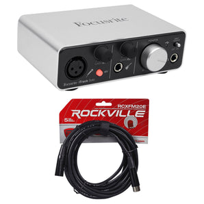 Focusrite ITRACK SOLO LIGHTNING USB Audio Recording Interface For iPad/Mac+Cable