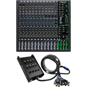 Mackie ProFX16v3 16-Channel 4-Bus Effects Mixer w/USB ProFX16 v3 +Snake Cable