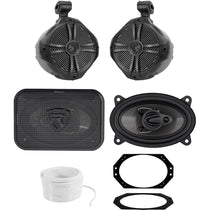 8" Swivel Tower Speakers+Front Speaker Upgrade For 2003-2006 JEEP WRANGLER TJ