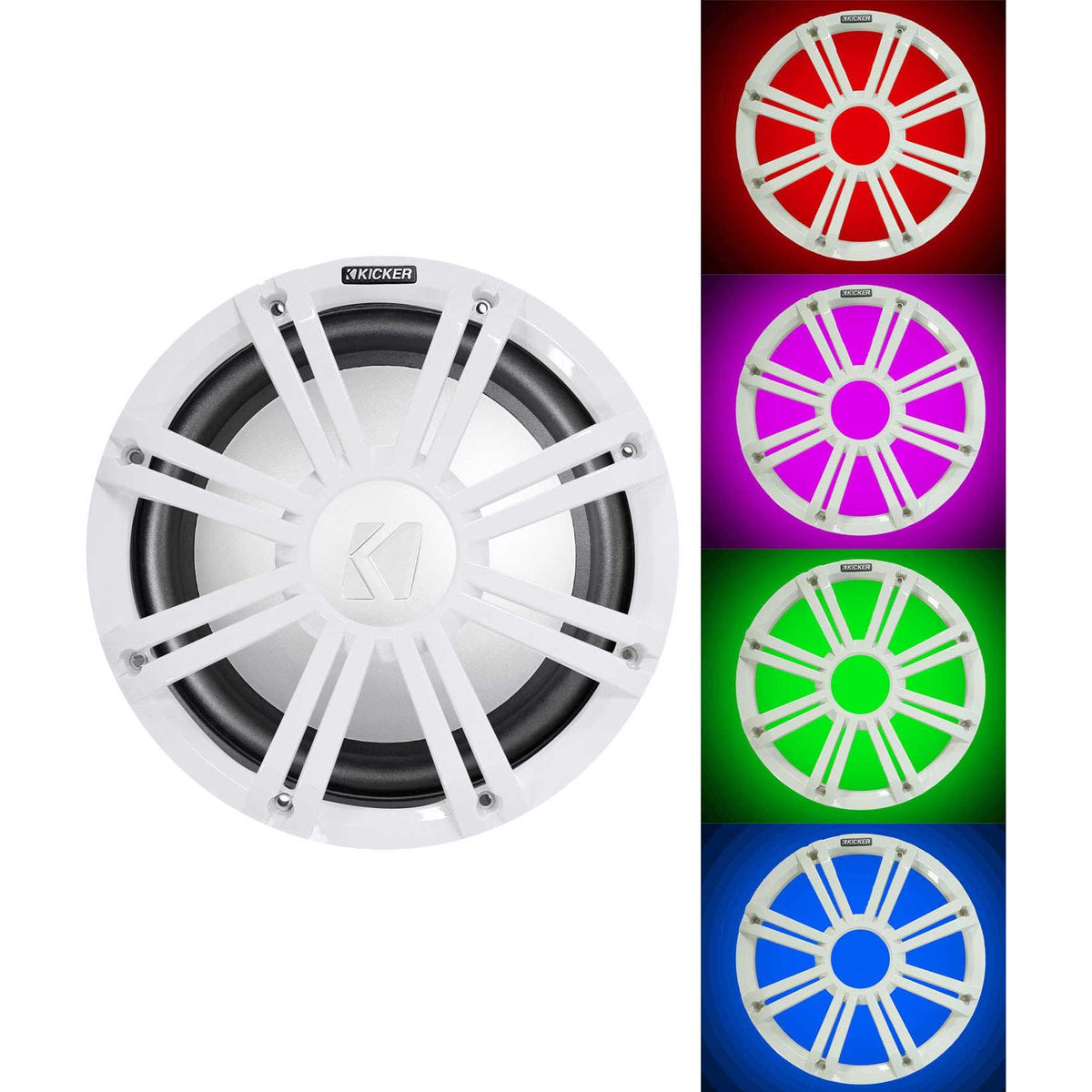 45KMF102 10" Free Air Marine Subwoofer with White LED Grille