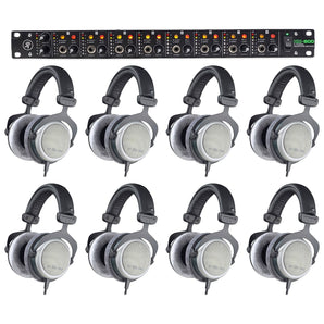 8) Beyerdynamic DT-880-PRO-250 Studio Monitoring Headphones Bundle with Mackie Headphone Amp