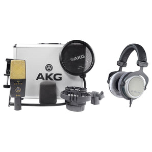 AKG C414 XLII Studio Studio Microphone Recording+Beyerdynamic DT-880 Headphones