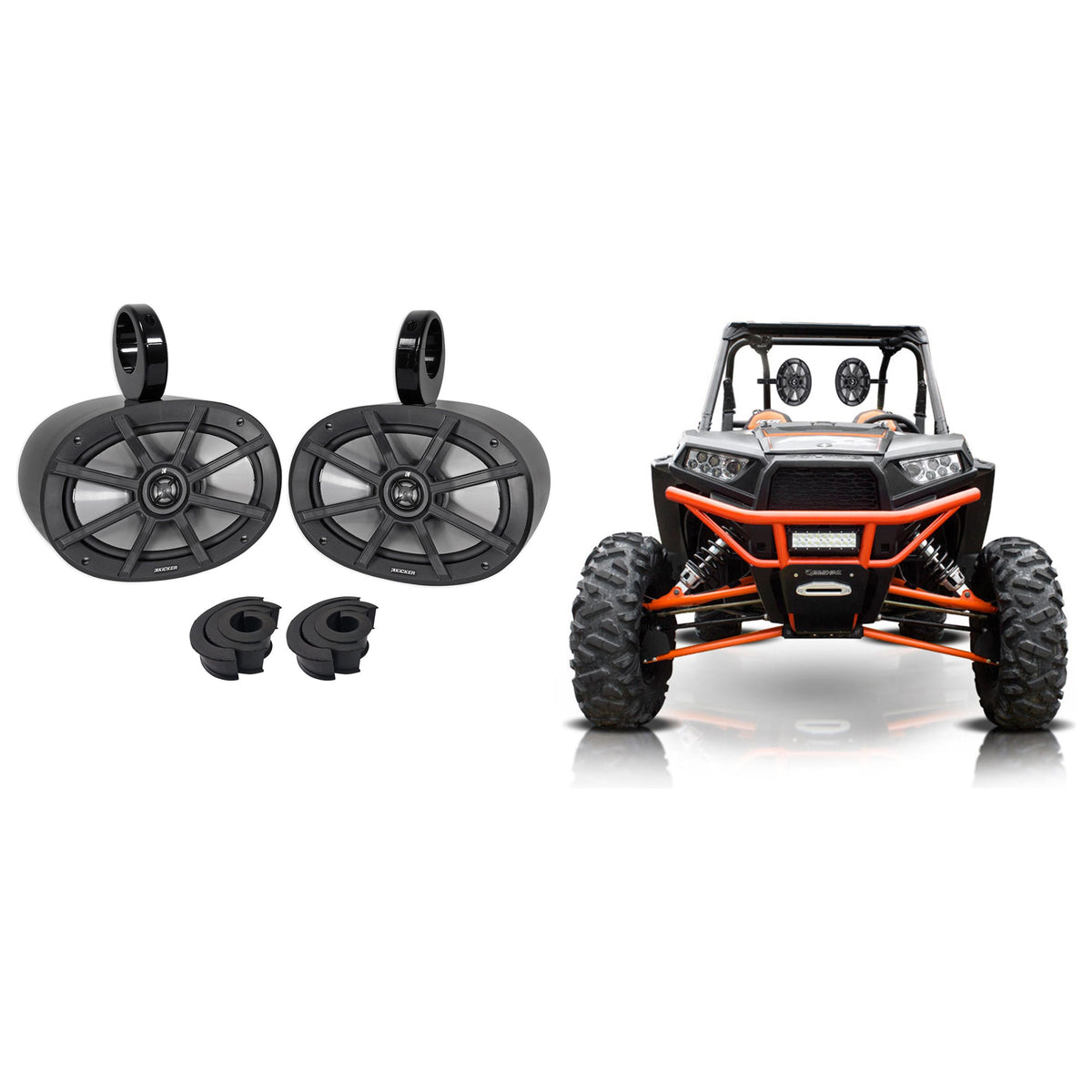 40PS692 6x9-Inch 180W Rollbar Speakers for Polaris/JEEP/ATV/UTV/RZR/Cart