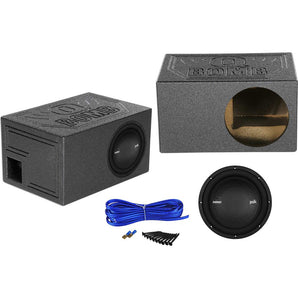 Polk Audio MM1042DVC 10” 1200w DVC Car Audio Subwoofer+Vented Sub Box Enclosure