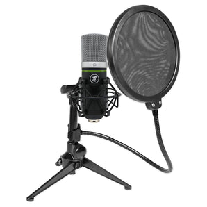 Mackie EM-91CU USB Recording Zoom Podcast Microphone Mic+Desk Stand+Pop Filter