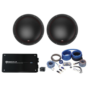 (2) MTX 7515-44 15" 1500 Watt RMS Competition Subwoofers+Mono Amplifier+Amp Kit