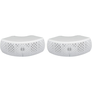 (2) Rockville WET-D4 White Indoor/Outdoor Commercial/Restaurant/Bar 70V Speakers