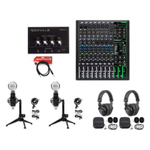 2-Person Podcast Recording Kit with ProFX12v3 Mixer and Desk Stands