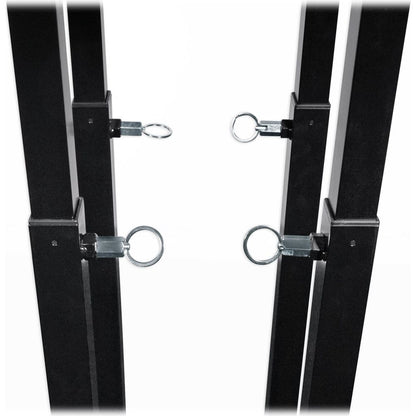 (2) RTP82B 8 ft Adjustable Totem Style DJ Speaker Stands+Facade Booth