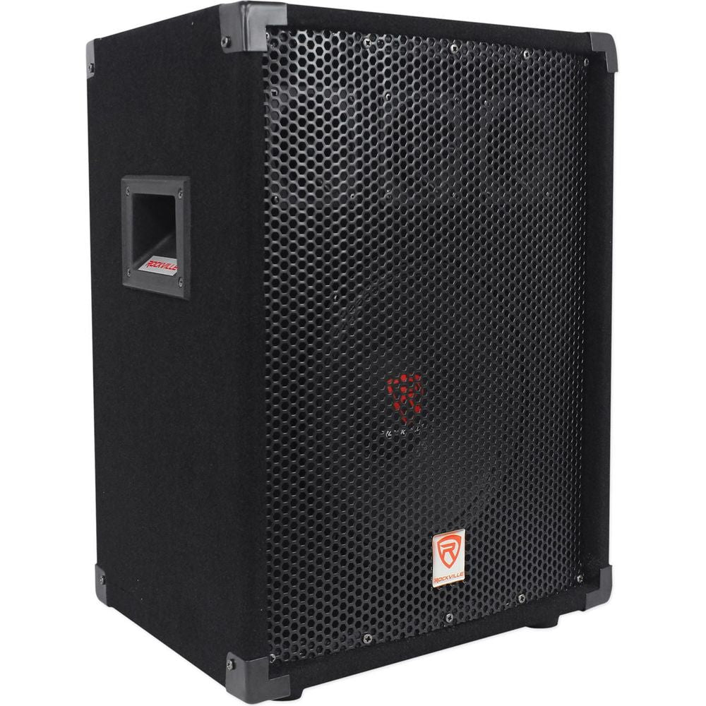 (2) RSG10 10" PA Speakers + AX1200 1200W Amplifier + Stands + Cables
