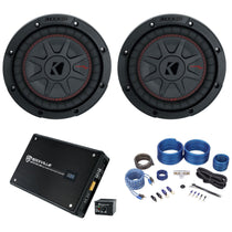 48CWRT84 Shallow 8-Inch Subwoofers, 750W Mono Amplifier & 4-Gauge Wiring Kit