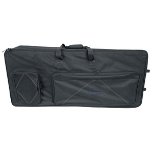 Rockville Rolling Bag 61 Key Keyboard Case w/ Wheels+Trolley Handle with Large Pocket