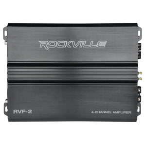 Rockville RVF-2 1200w Peak/300w RMS 4 Channel Car Amplifier+Amp Wire Kit