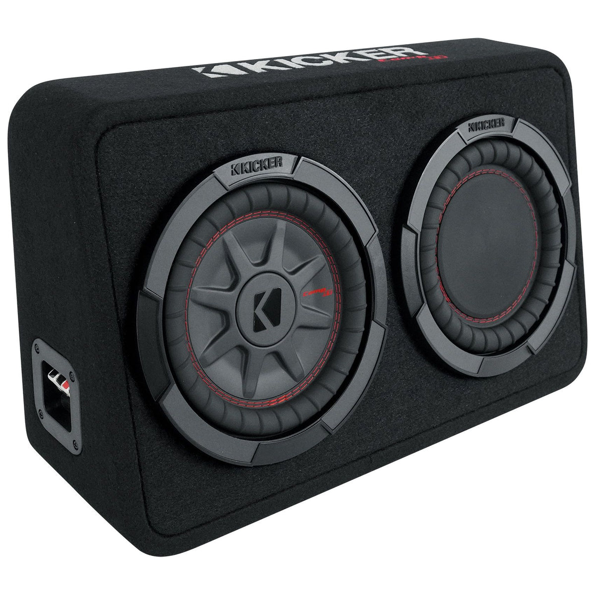 Kicker 48TCWRT82 COMPRT8 8" 600W Loaded Shallow Subwoofer+Mono Amplifier+Amp Kit