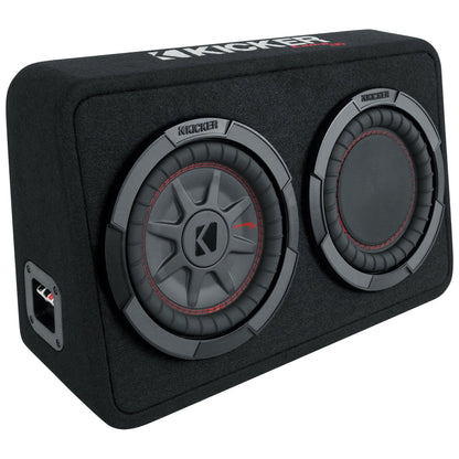 Kicker 48TCWRT82 COMPRT8 8" 600W Loaded Shallow Subwoofer+Mono Amplifier+Amp Kit
