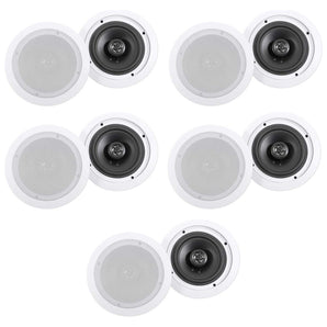 (10) Rockville HC655 6.5" 500 Watt In-Ceiling Home Theater Speakers 8 Ohm