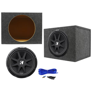 KICKER 43C154 Comp 15" 500 Watt Car Audio Subwoofer+Sealed Sub Box Enclosure