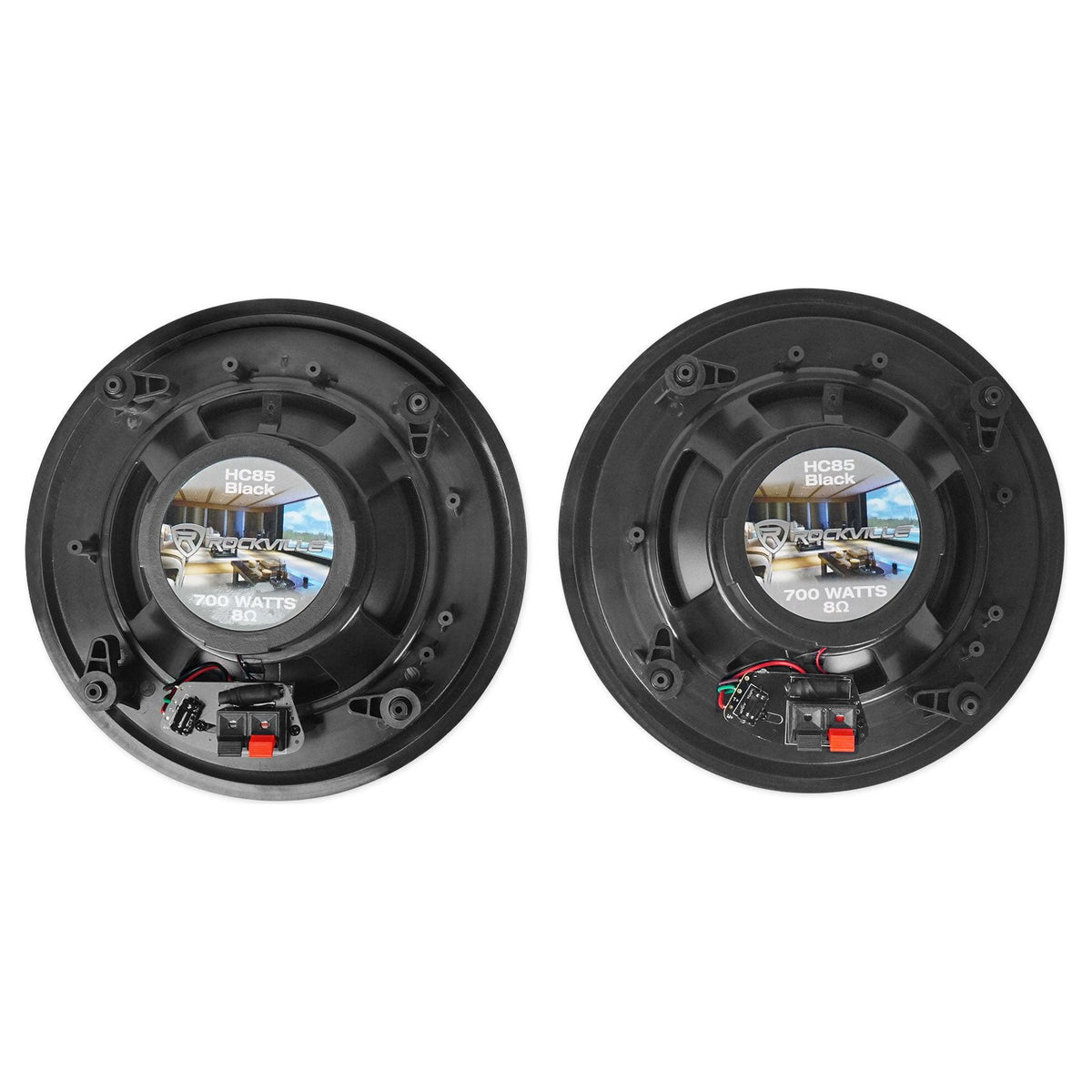 4000W Bluetooth DVD Receiver with (1) Pair 8" Black In-Ceiling Speakers