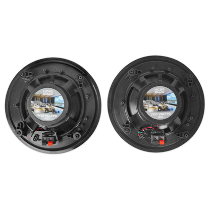 4000W Bluetooth DVD Receiver with (1) Pair 8" Black In-Ceiling Speakers