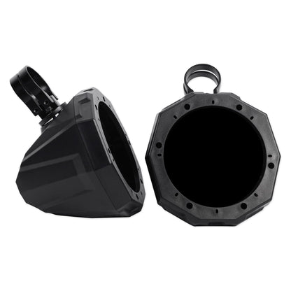 Pair 6.5" UTV Tower Speaker Pods with Rockville Handlebar Speakers