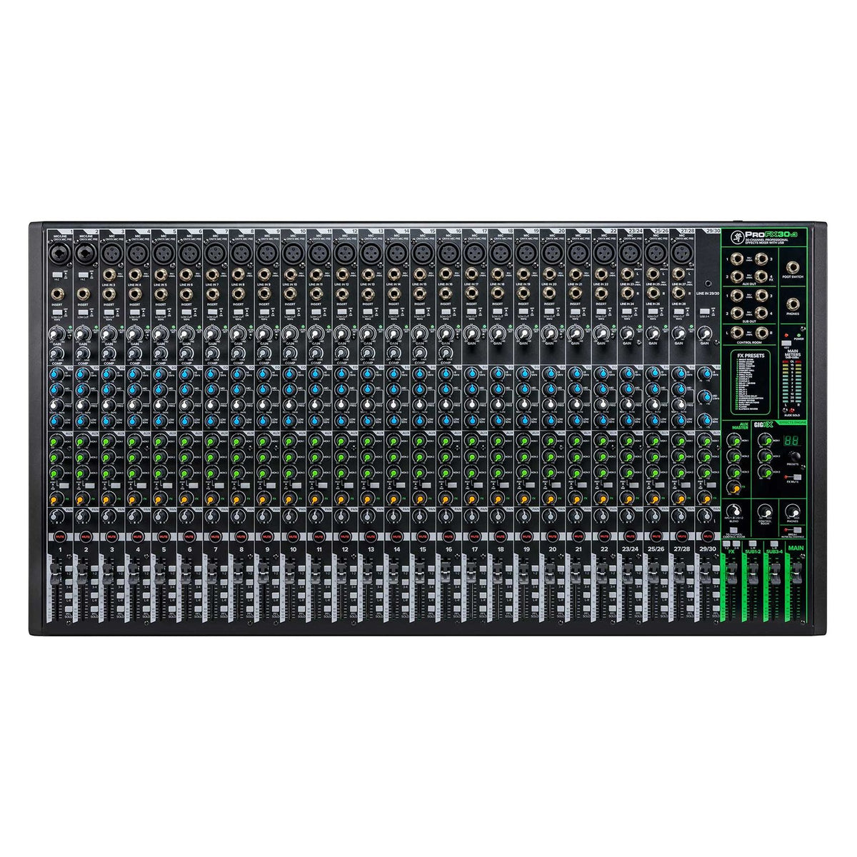 Mackie ProFX30v3 30 Channel 4-Bus Professional Effects Mixer with USB ProFX30 v3