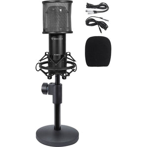 Rockville RCM01 PC Podcast Podcasting Recording Microphone+Weighted Desk Stand