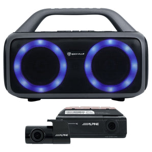 Alpine DVR-C320R Stealth Wi-Fi GPS Dashboard Car Dash Cam + Bluetooth Speaker