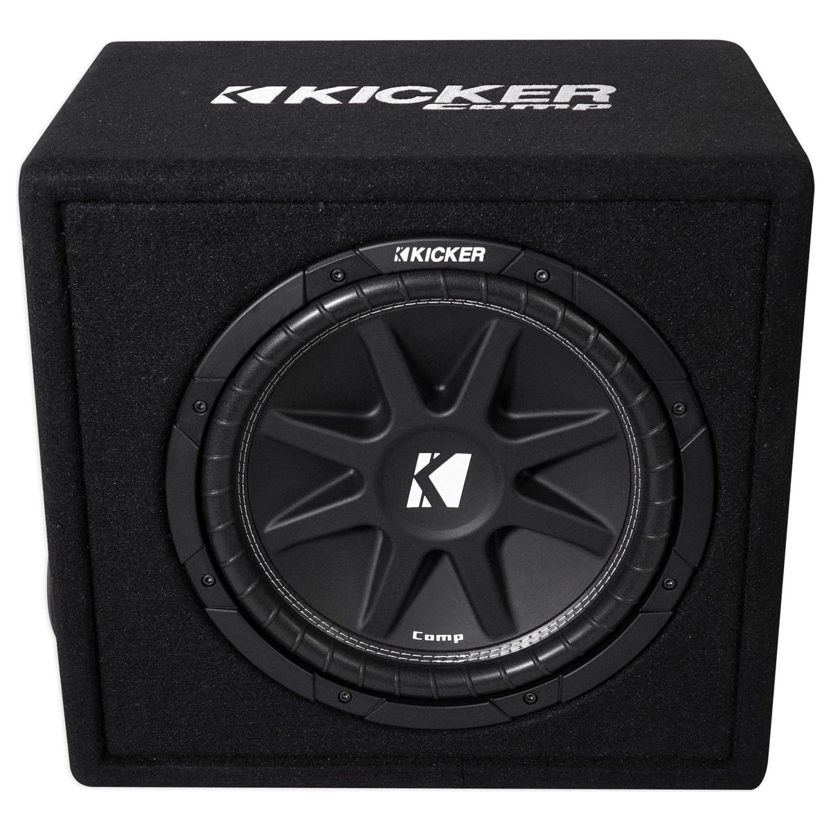 KICKER 43VC124 Comp 12" Subwoofer In Vented Sub Box Enclosure+Amplifier+Amp Kit