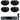 (4) Rockville D4-16 Black Dual 4" 16 Ohm Outdoor Restaurant Patio Speakers+Amp