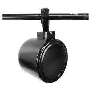 2) Rockville MAC65B 6.5" 360° Swivel Black Aluminum Surface Mount Speaker Pods