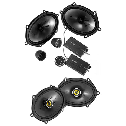 6x8" Component Speaker Set Plus 6x8" Coaxial Speaker Pair