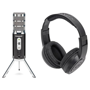 Samson Satellite Recording USB/iOS Microphone Computer Streaming Mic+Headphones