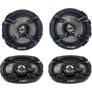 (2) Clarion SE1625R 6.5" + (2) Clarion SE6935R 6x9" Car Audio Speakers