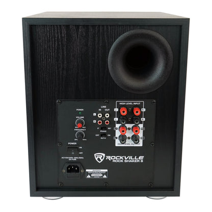 Home Theater Receiver Bundle with (2) 5.25" White Ceiling Speakers & 8" Subwoofer