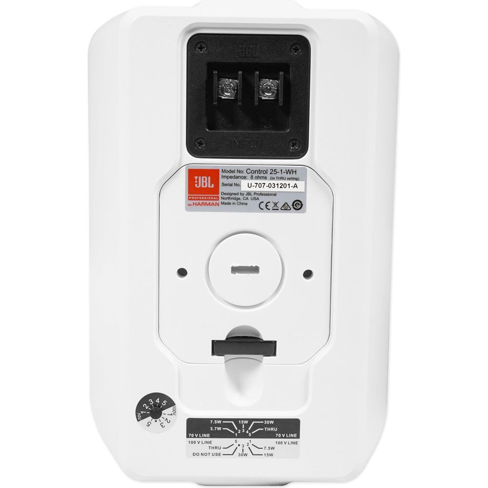 Control 25-1-WH 5.25" 70V Wall Speakers, Set of 8