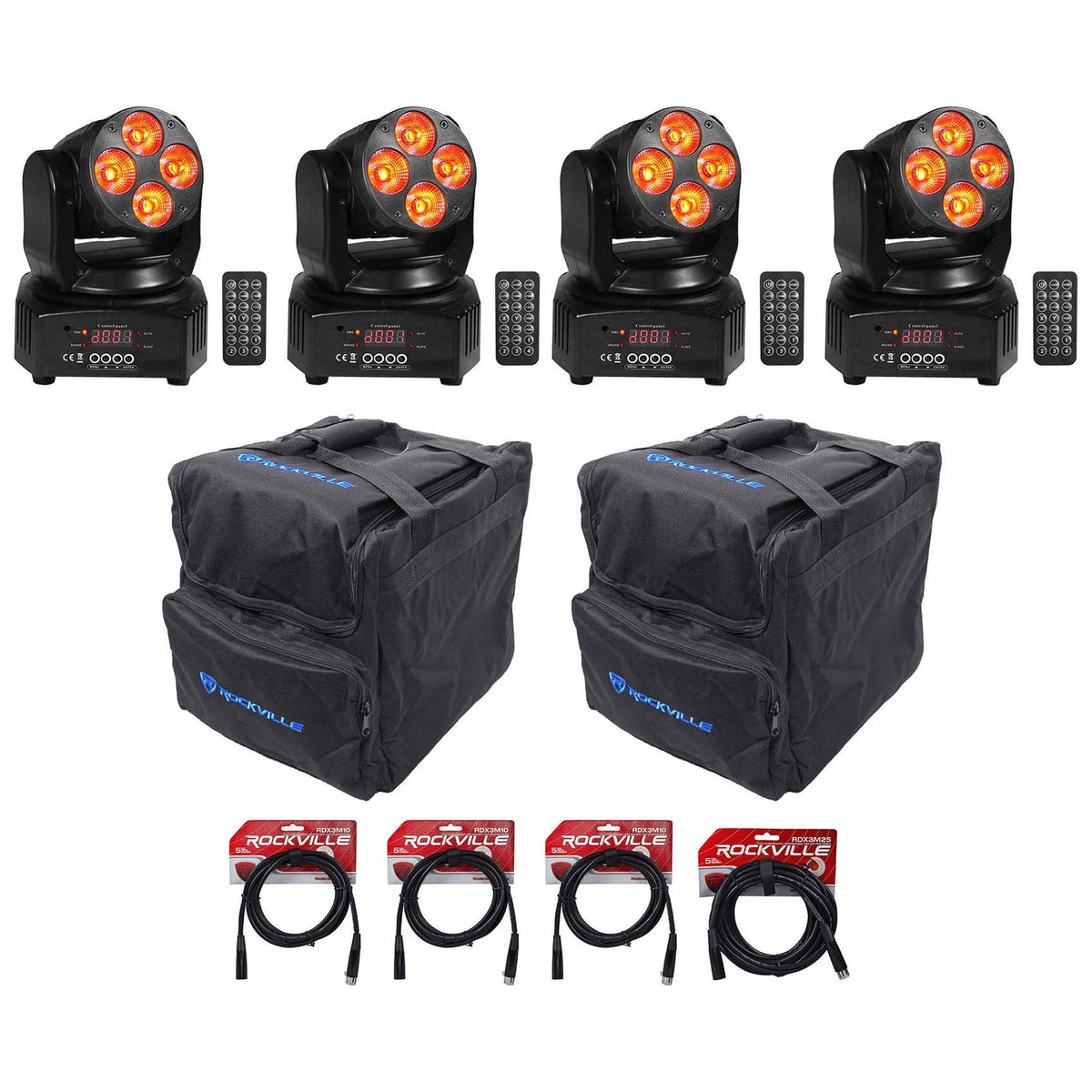 RockOn-7 4-Pack + RLB40 Lighting Bag Bundle
