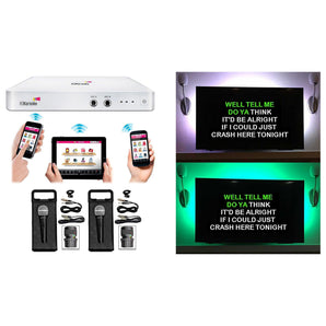 HDKaraoke HDK Box 2.0 Wi-Fi Karaoke Machine System+LED TV Light Strip+(2) Mics