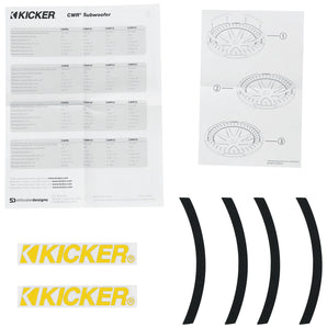 Kicker 48CWR154 COMPR15 15" 1600 Watt Car Audio Subwoofer+Mono Amplifier+Amp Kit