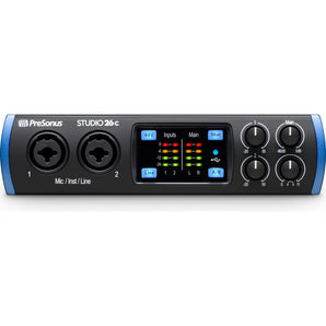 Presonus STUDIO 26C 2x4 USB-C Audio MIDI Recording Interface+Studio Microphone