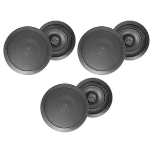 (6) Rockville HC85 8" Inch 700 Watt Black In-Ceiling Home Theater Speakers 8 Ohm