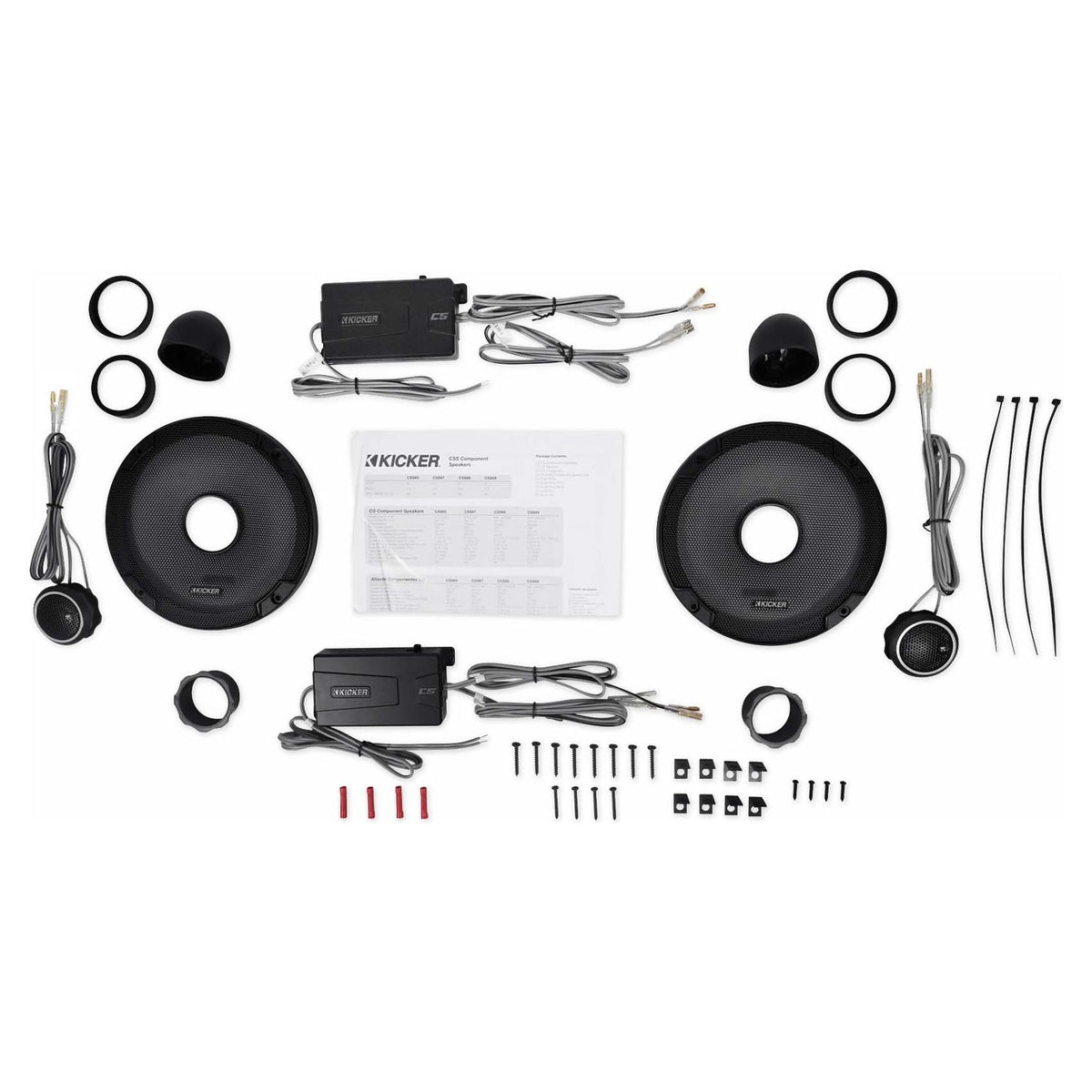 6.5" Component Speaker Set Plus 6.5" Coaxial Speaker Pair