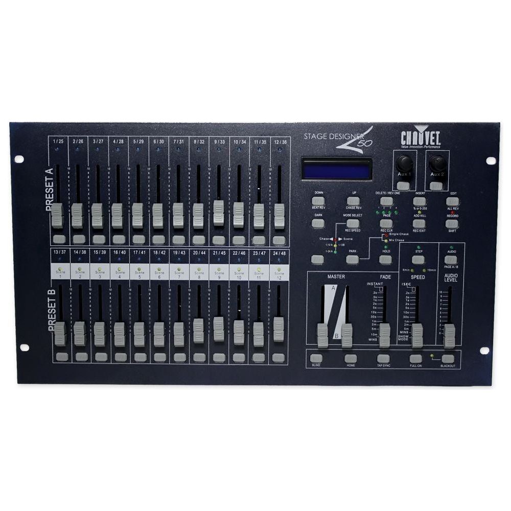 STAGE DESIGNER 50 Controller with (2) Mini Strobe LED Lights