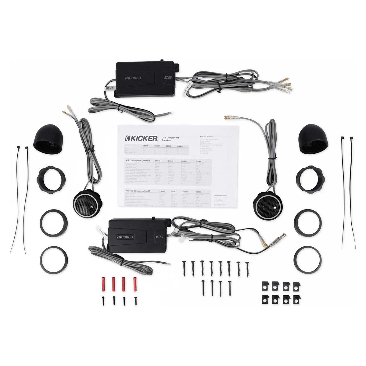6x8" Component Speaker Set Plus 6x8" Coaxial Speaker Pair